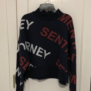 Salad Bowls (Korean brand) blue graphic crop sweatshirt